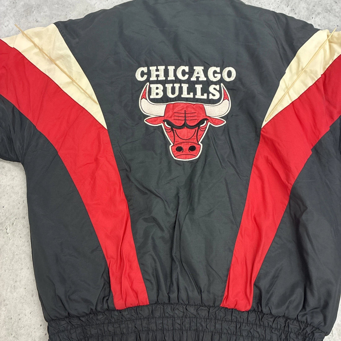 Vintage Chicago Bulls Chalk Line Puffer Jacket Large NBA