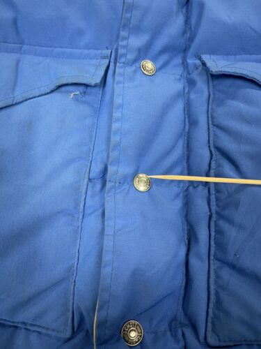 Vintage Schott Puffer Jacket Size Large Blue Down Insulated