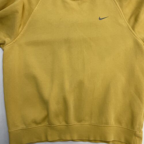 Vintage Nike Crewneck Sweatshirt Size Small Yellow Embroidered Swoosh