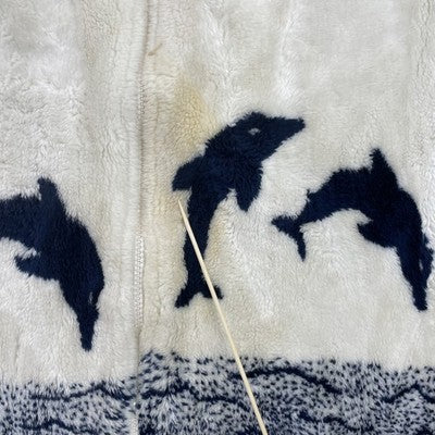Vintage Dolphin Black Mountain Fleece Jacket Size 2XL Nature