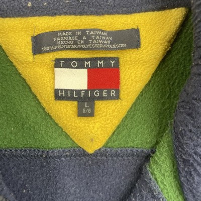 Vintage Tommy Hilfiger Fleece Jacket Size Large Striped