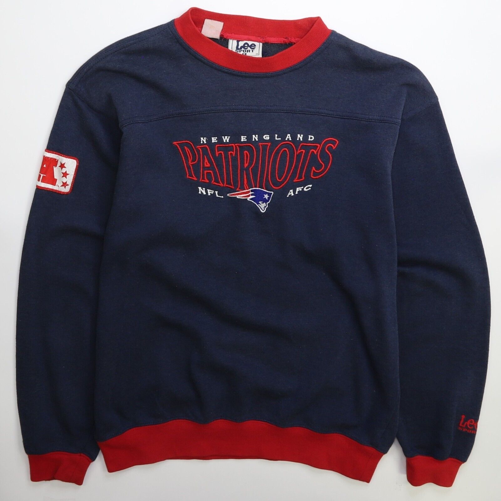 Vintage New England Patriots Lee Sport Sweatshirt Crewneck Size XL 90s Throwback Vault