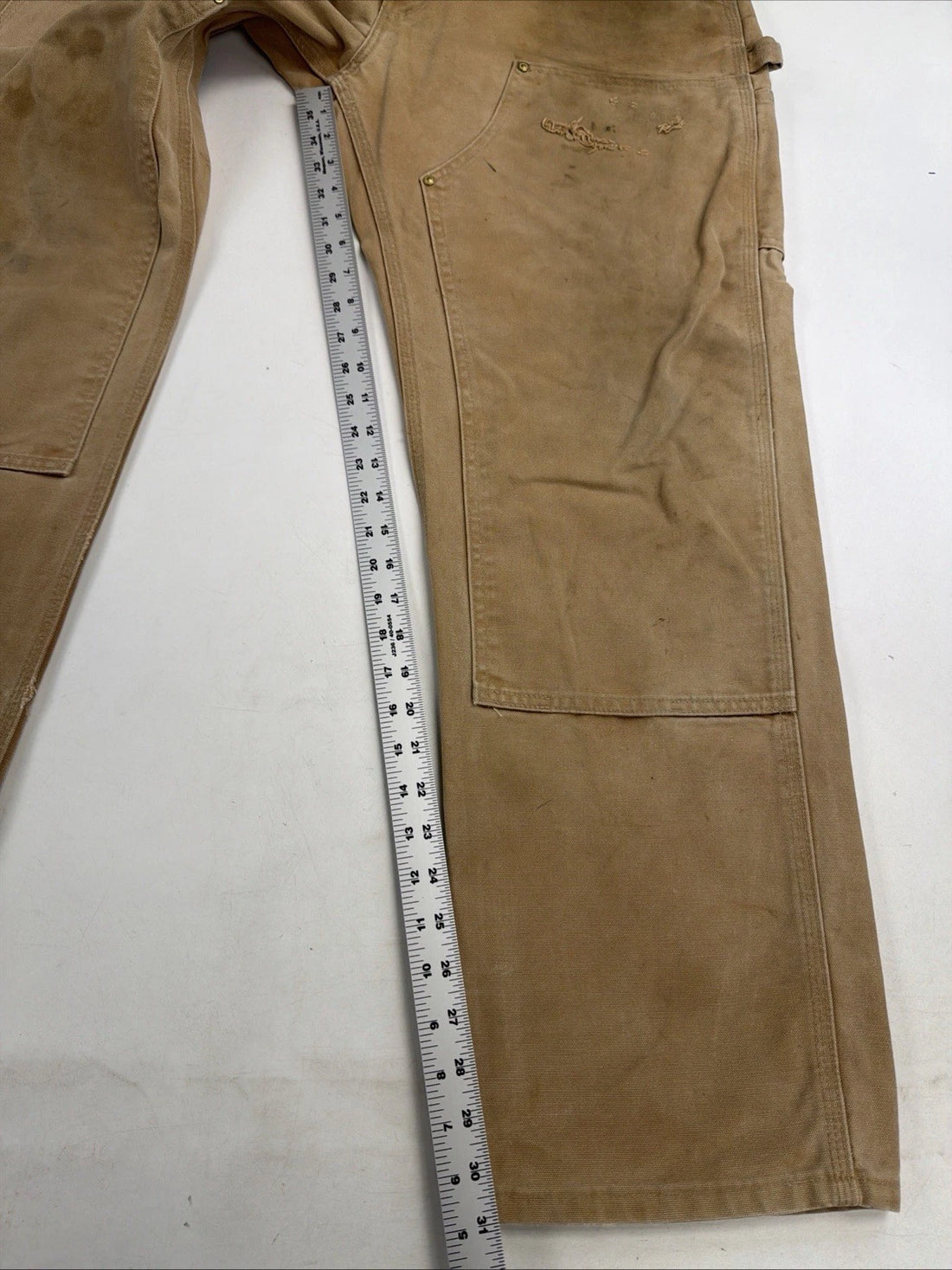 Vintage Carhartt Canvas Double Knee Carpenter Work Pants 38 X 32 B01 BRN