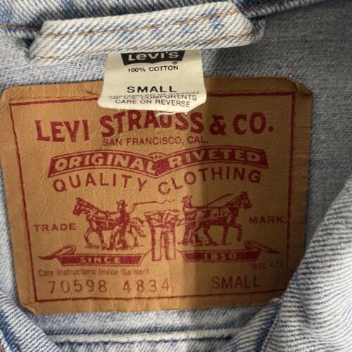 Vintage Levi Strauss & Co. Denim Trucker Jacket Size Small