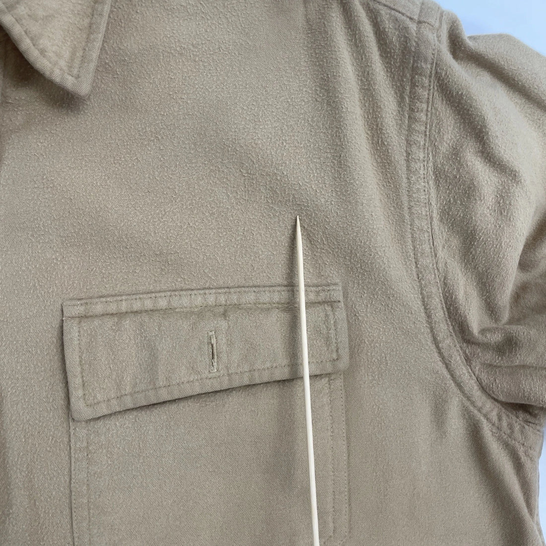 Vintage LL Bean Button Up Long Sleeve Shirt Size Large Beige