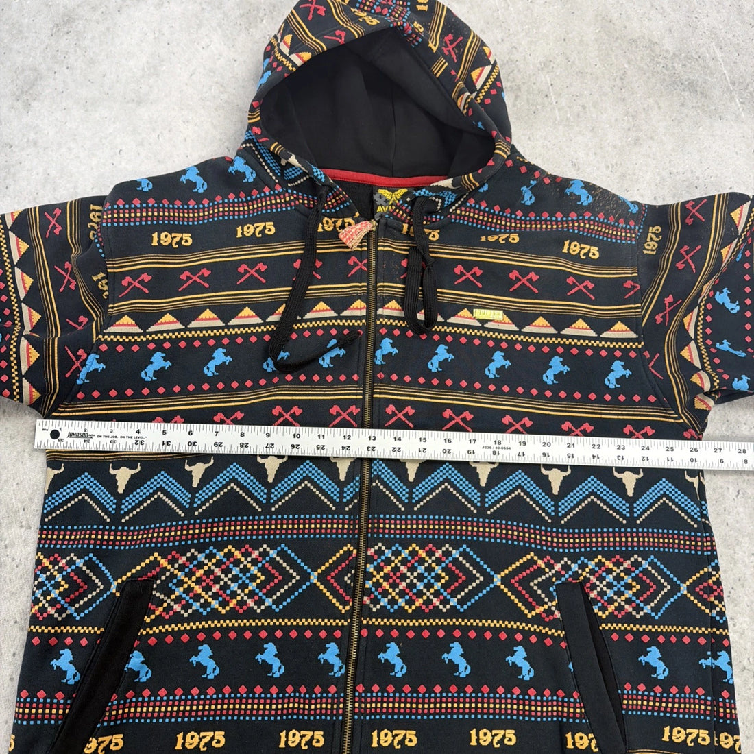 Vintage Avirex Western Aztec Sweatshirt Hoodie Size XL Y2K