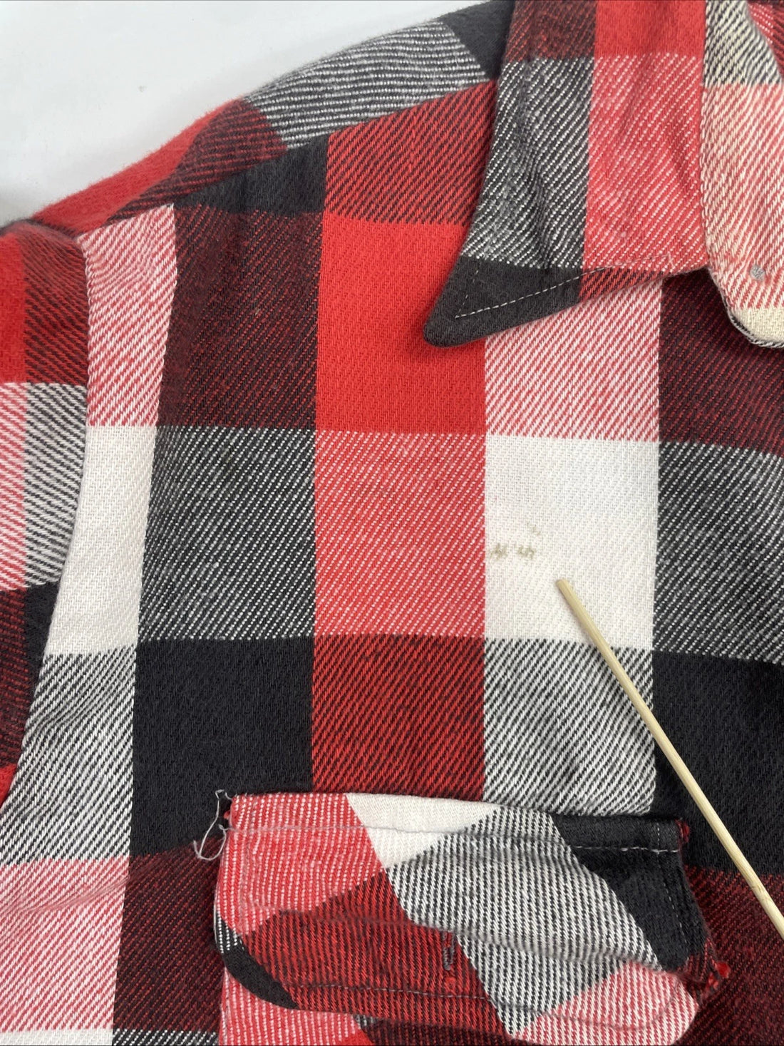 Vintage Alaskan Klondike Button Up Shirt Size XL Red Plaid Flannel