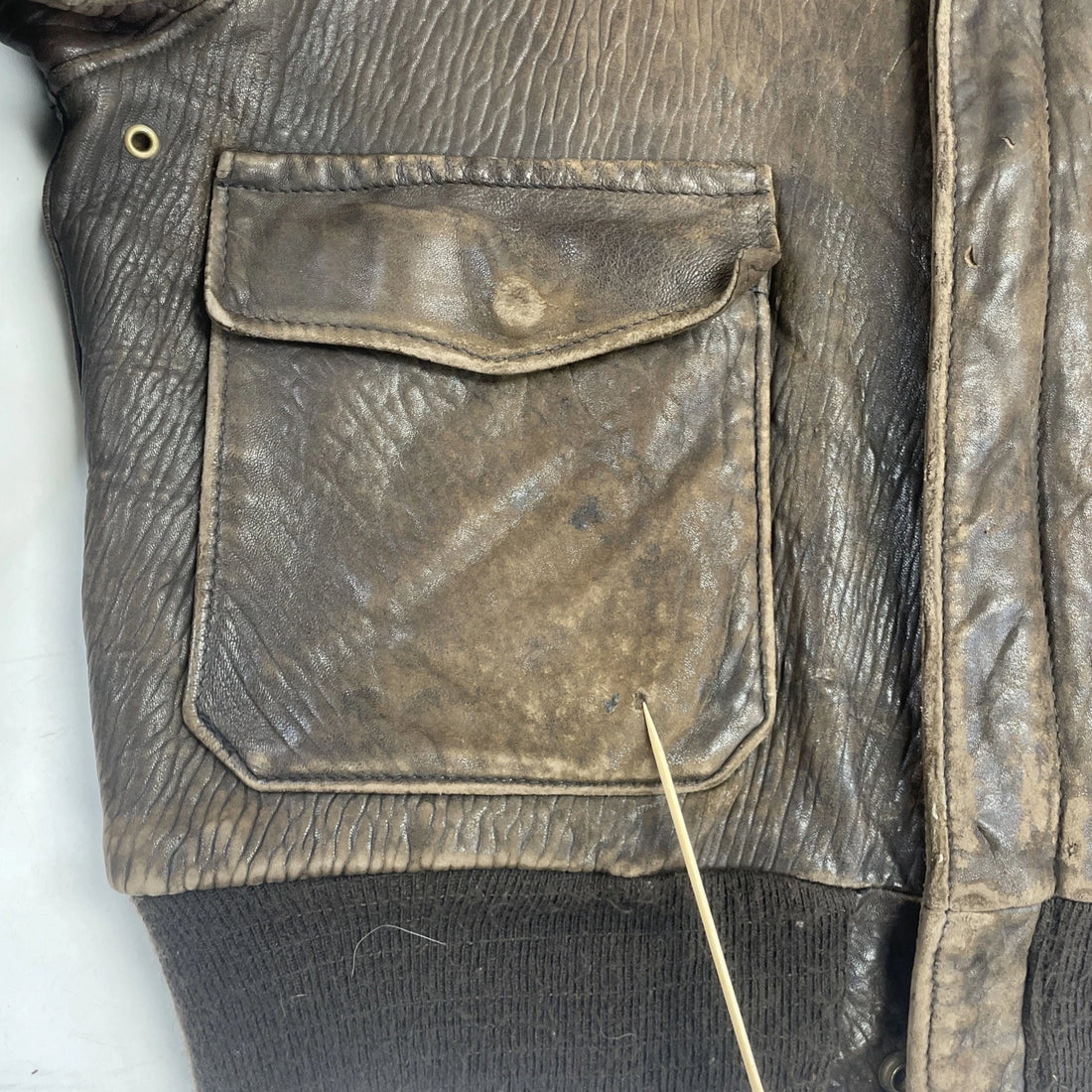 Vintage Schott NYC Leather Bomber Jacket Size 44 Brown