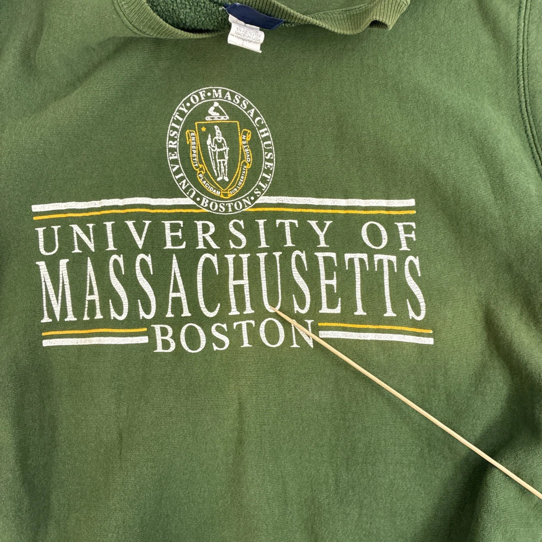 Vintage University Of Massachusetts Boston Crest Crewneck Sweatshirt Size XL 90s