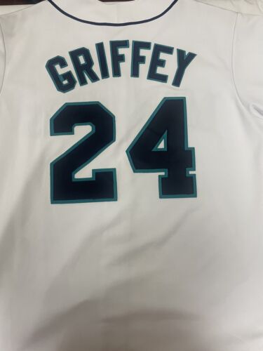 Authentic MAJESTIC, 60 4XL SEATTLE MARINERS, GRIFFEY JR, COOL BASE Jersey  SHARP!