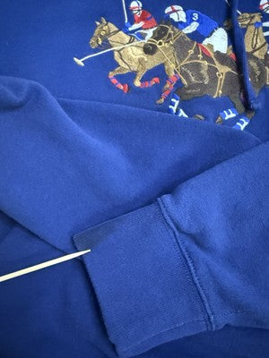 Polo Ralph Lauren Triple Pony Sweatshirt Hoodie Size Medium Embroidered