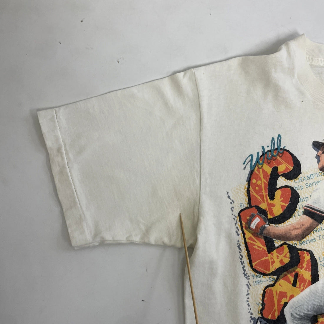 Vintage San Francisco Giants Will Clark Salem T-Shirt Size Large 90s MLB