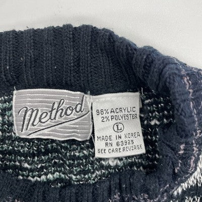 Vintage Method Crewneck Sweater Size Large Fair Isle