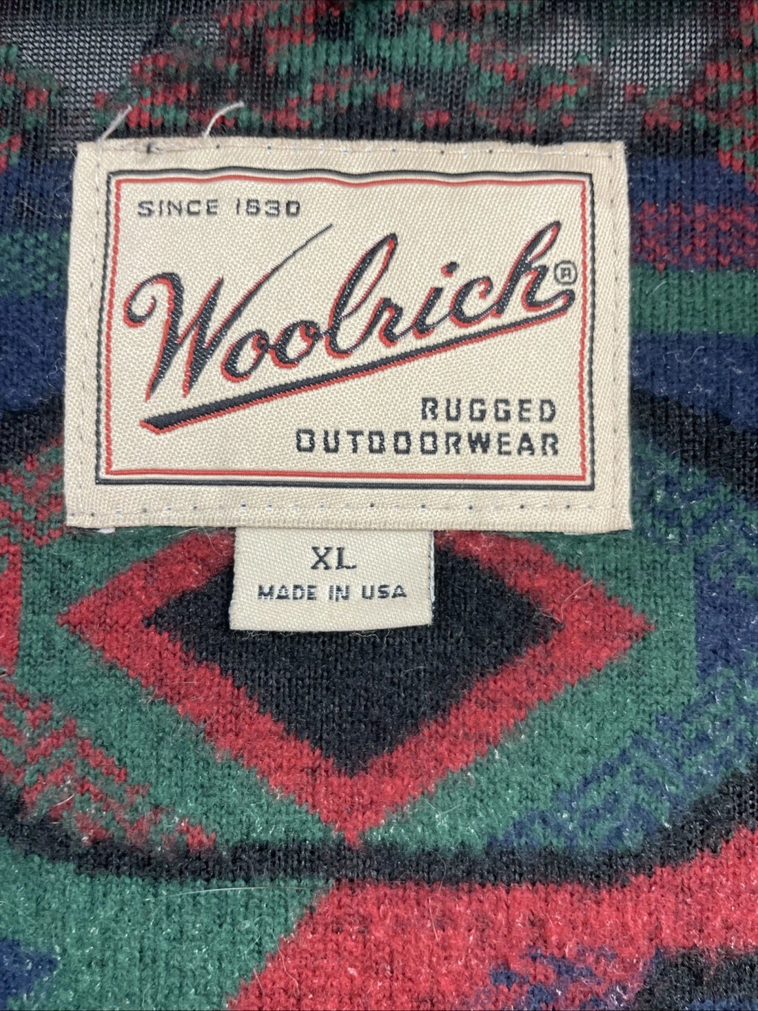 Vintage Woolrich Fleece Jacket Size XL