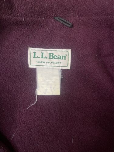 Vintage L.L. Bean Warm Up Bomber Jacket Size Large Blue Fleece Lined