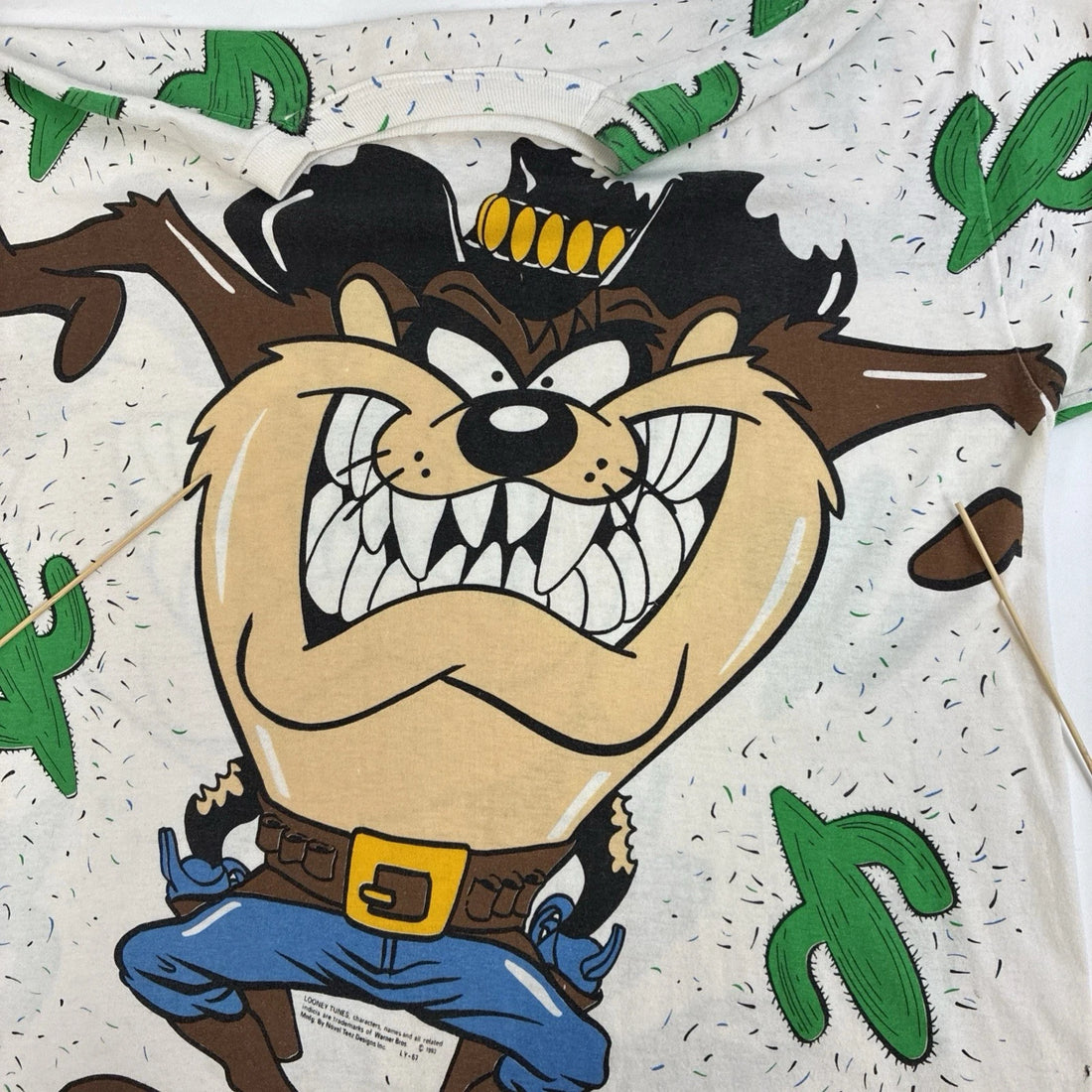 Vintage Taz Cowboy Looney Tunes T-Shirt Size XL 1993 90s