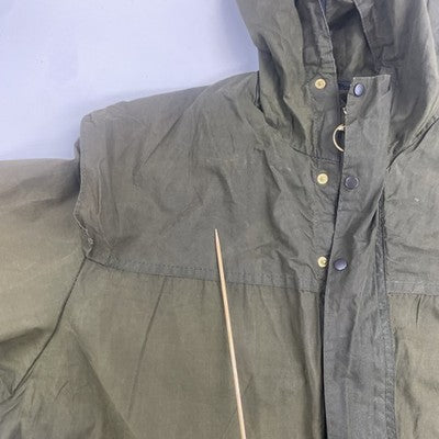 Vintage Barbour Waxed Coat Jacket Size Large Made England