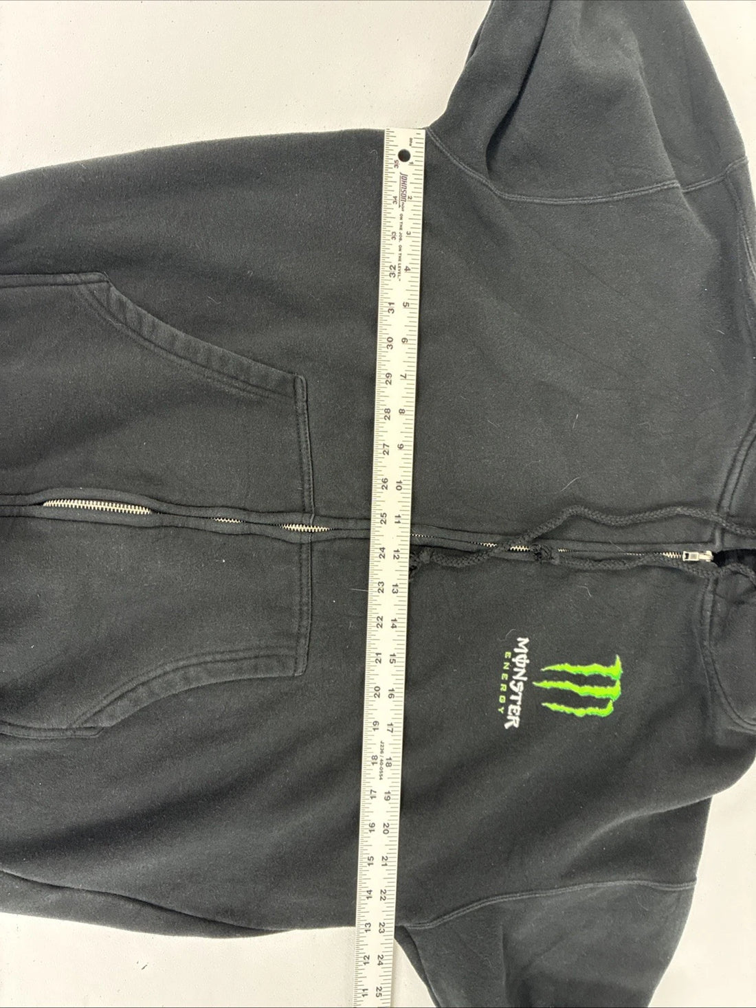 Monster Energy Full Zip Sweatshirt Hoodie Size Large Promo Y2K