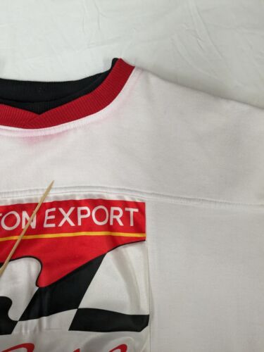 Vintage Molson Export Racing Sweatshirt Crewneck Size Large White Beer Promo