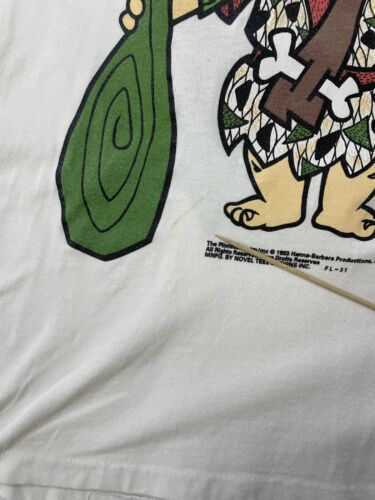 Vintage Flintstones Bamm Bamm Pebbles T-Shirt Size Large Cartoon 1993 90s