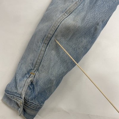 Vintage Lee Denim Trucker Jacket Size 44 Large Blanket Lined