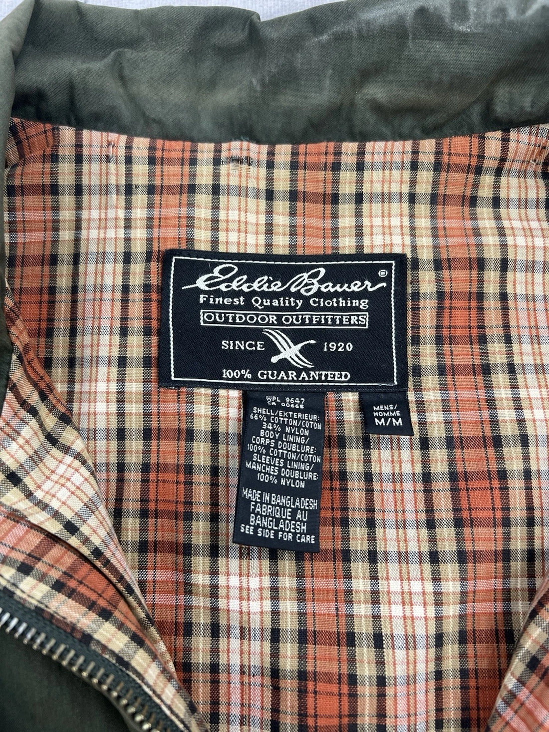Vintage Eddie Bauer Harrington Bomber Jacket Size Medium
