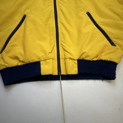 Vintage L.L. Bean Three Season Bomber Jacket Size Large Tall Yellow Fleece Lined