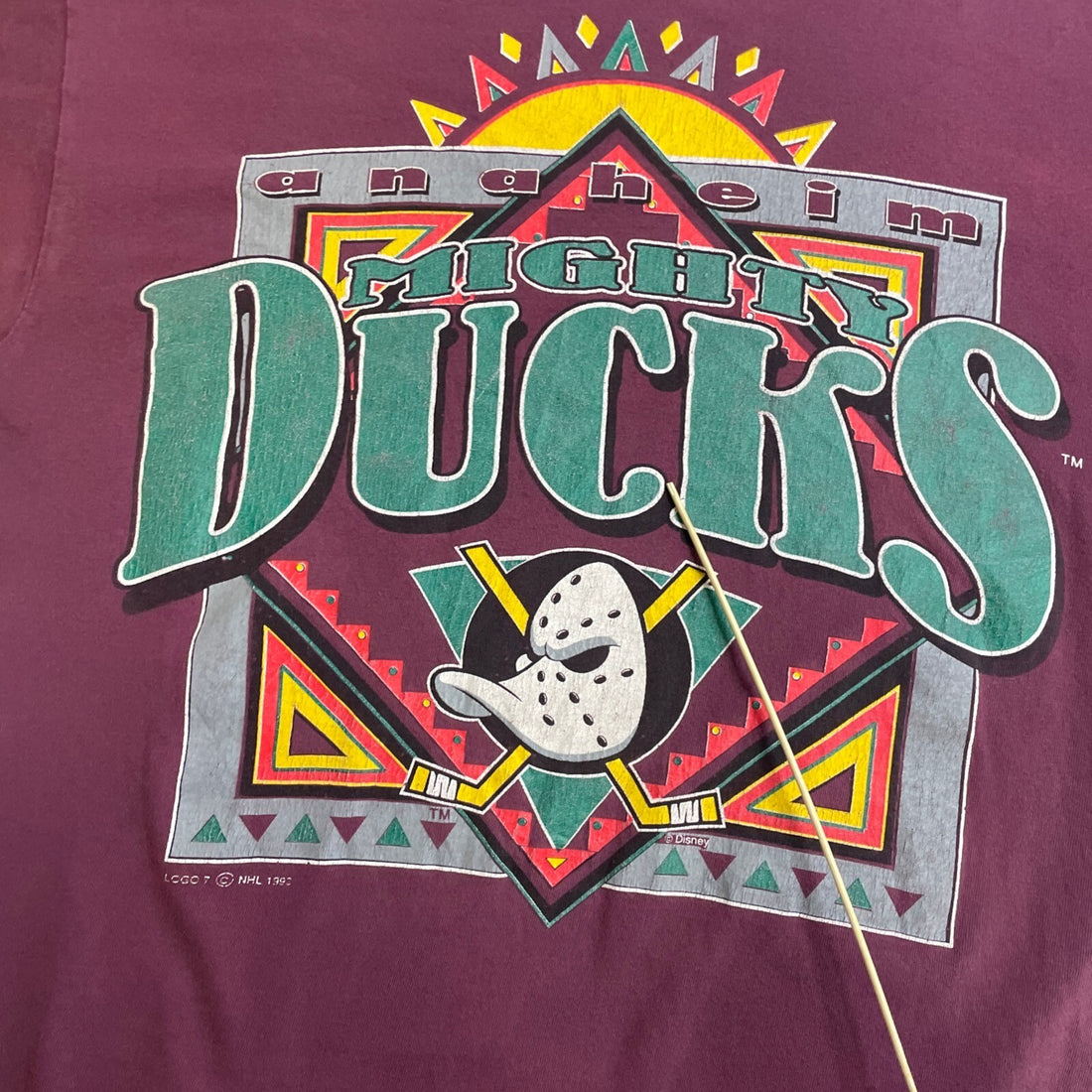 Vintage Anaheim Mighty Ducks T-Shirt Size Medium 90s NHL