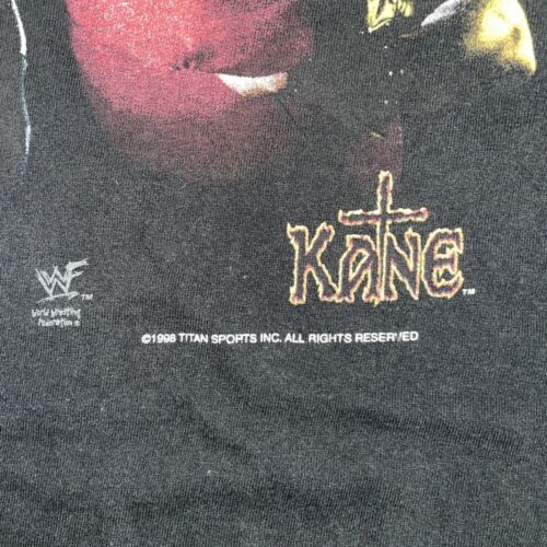 wwf kane ビンテージTシャツ　XL Kane XL Vintage 1998 WWF Wrestling T Shirt Kiss My Ash WWE