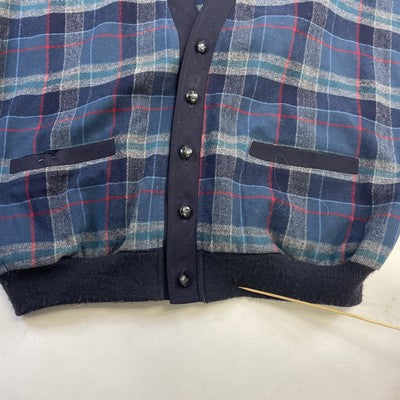 Vintage Pendleton Wool Cardigan Sweater Size XL Tartan Plaid