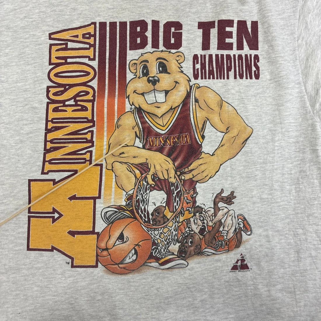 Vintage Minnesota Golden Gophers Big 10 Champs Basketball T-Shirt XL 90s NCAA