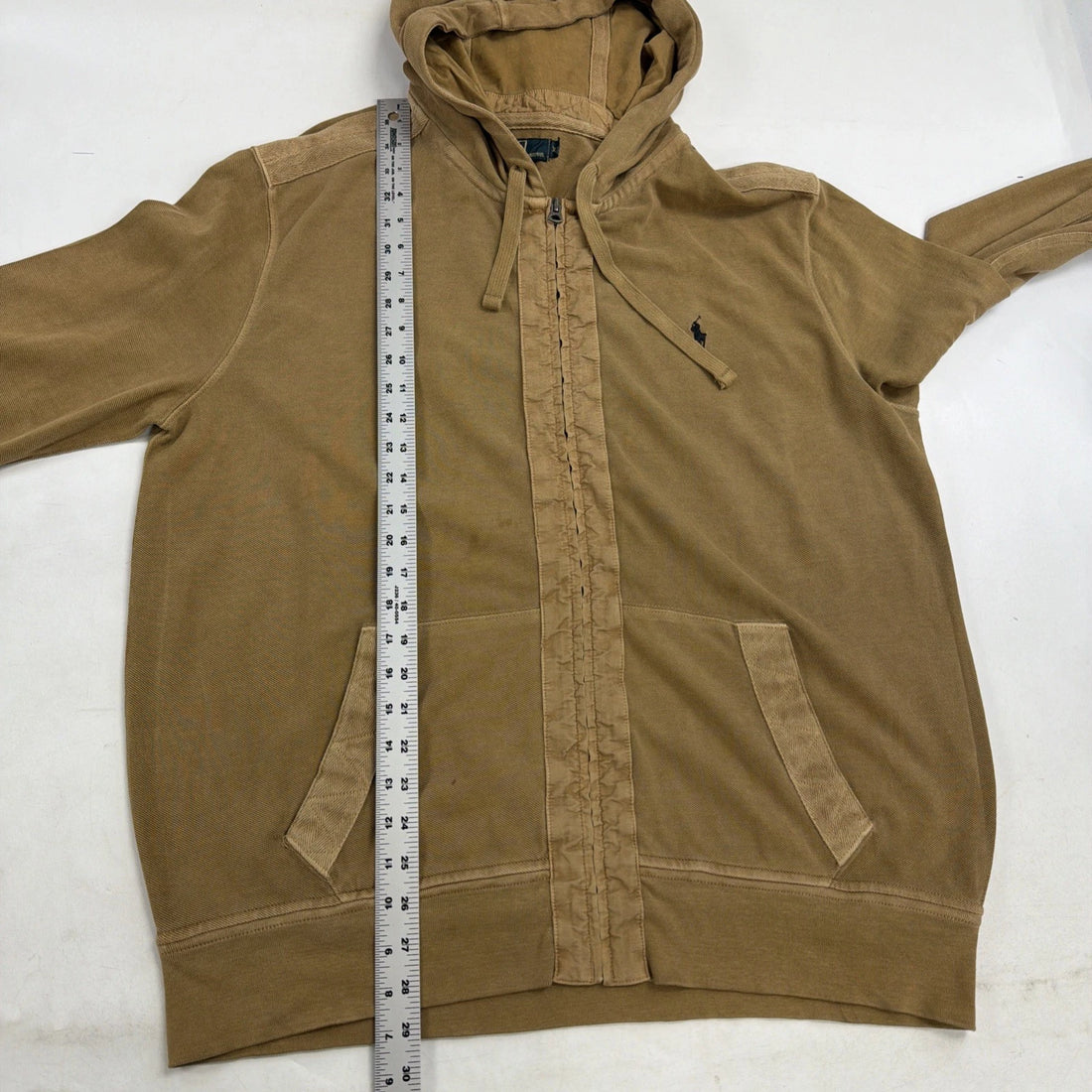 Vintage Polo Ralph Lauren Full Zip Sweatshirt Hoodie Size XL Brown