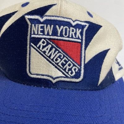 Vintage New York Rangers Logo Athletic Shark Tooth Wool Snapback Hat Cap 90s NHL