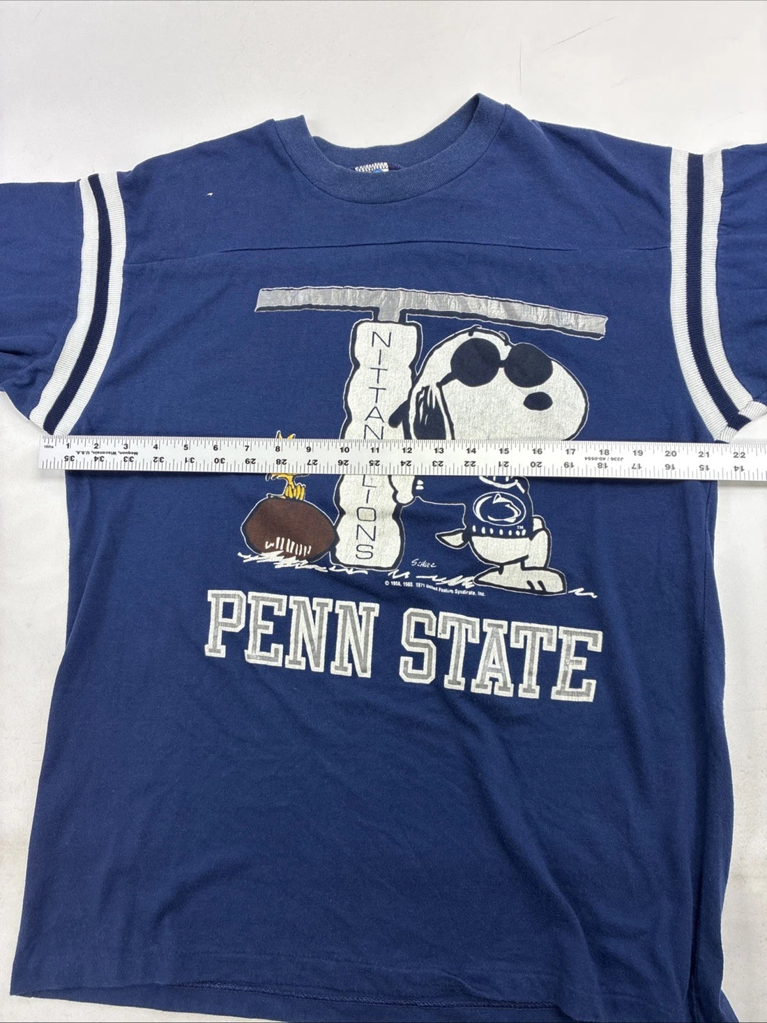 Vintage Penn State Nittany Lions Football Joe Cool Peanuts T-Shirt Size XL NCAA