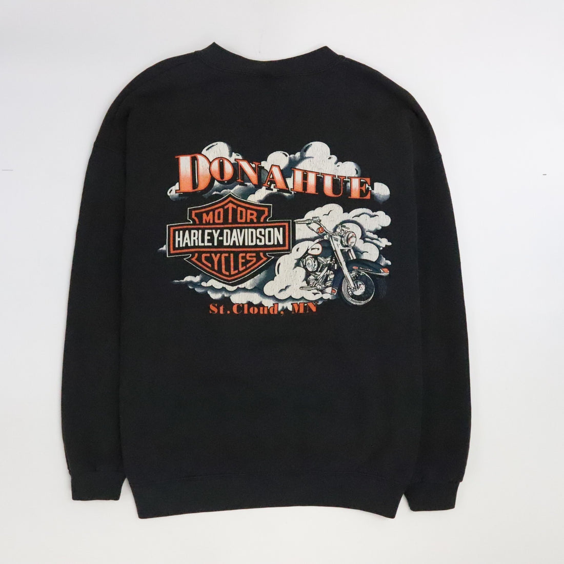 Vintage Harley Davidson Motorcycles Crewneck Sweatshirt Large Double Sided