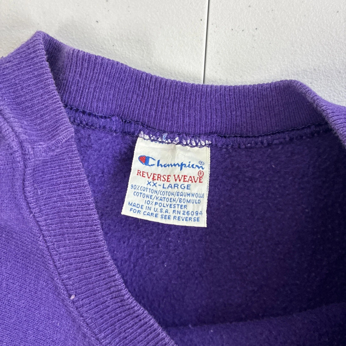 Vintage Champion Reverse Weave Crewneck Sweatshirt Size 2XL Purple 90s
