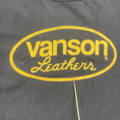 Vintage Vanson Leathers T-Shirt Size XL Black 90s