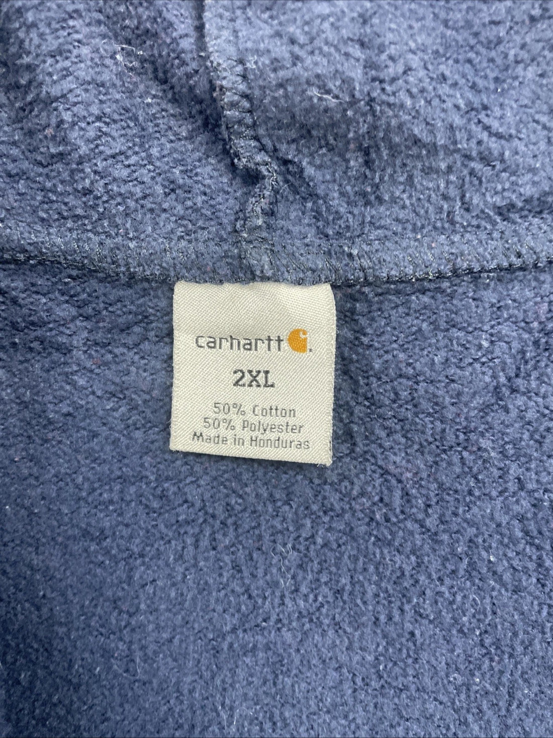 Vintage Carhartt Full Zip Sweatshirt Hoodie Size 2XL Blue