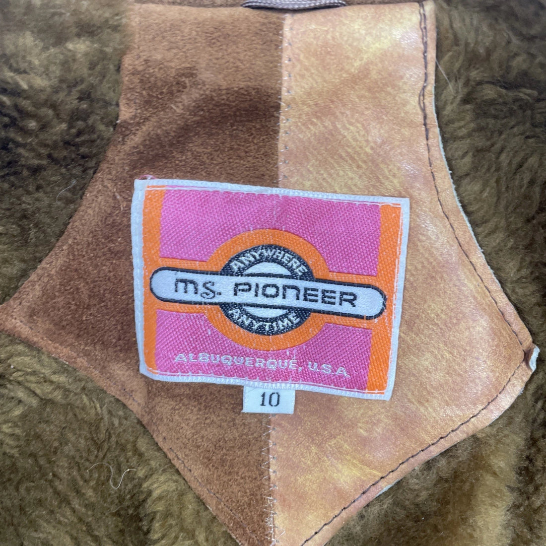 Vintage Ms. Pioneer Leather Suede Coat Jacket Womens Size 10 Western