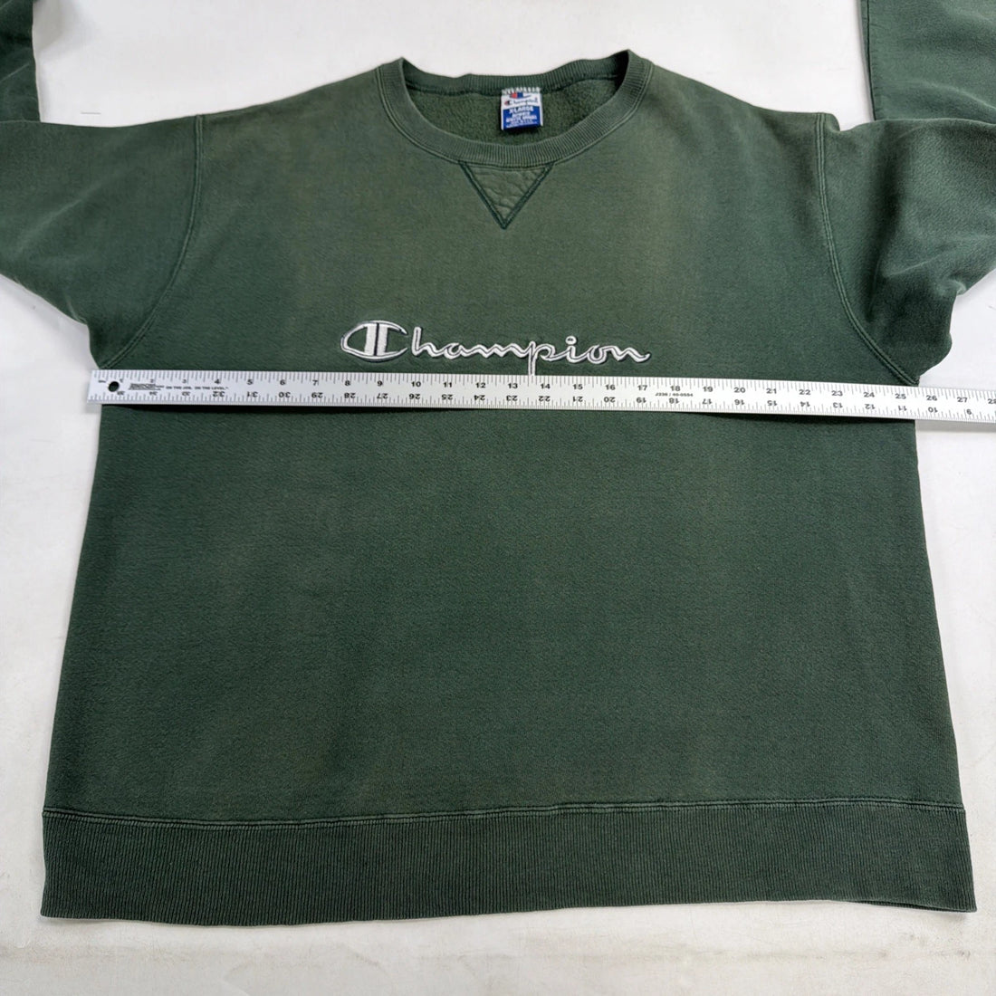 Vintage Champion Spell Out Crewneck Sweatshirt Size XL Green 90s