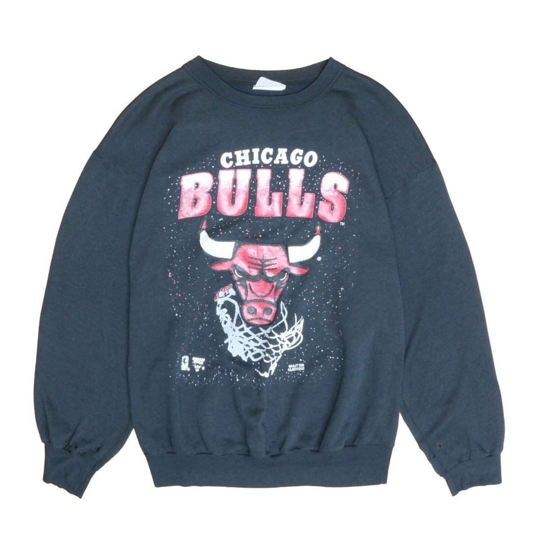 Vintage Chicago Bulls Sweatshirt Crewneck Size Medium Black 90s NBA –  Throwback Vault