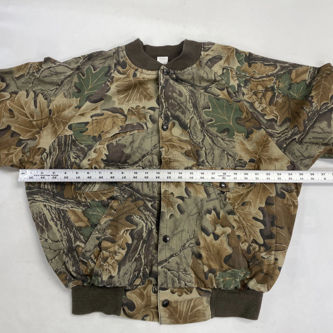 Vintage Advantage Camo Bomber Jacket Size XL