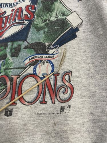 Vintage Minnesota Twins AL Championship Crewneck Sweatshirt Size XL 1991 90s MLB