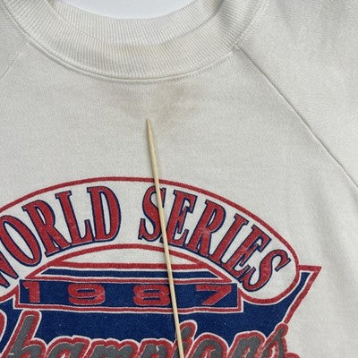 Vintage Minnesota Twins World Series Champions Sweatshirt Large 1987 80s MLB