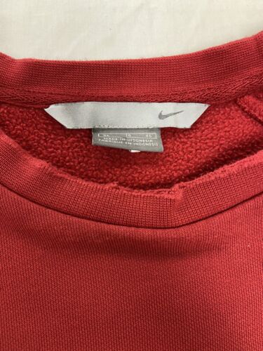 Vintage Nike Sweatshirt Crewneck Size XL Tonal Red Embroidered Swoosh