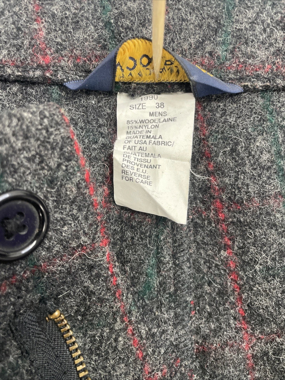 Vintage Woolrich Wool Mackinaw Hunting Plaid Pants Size 38