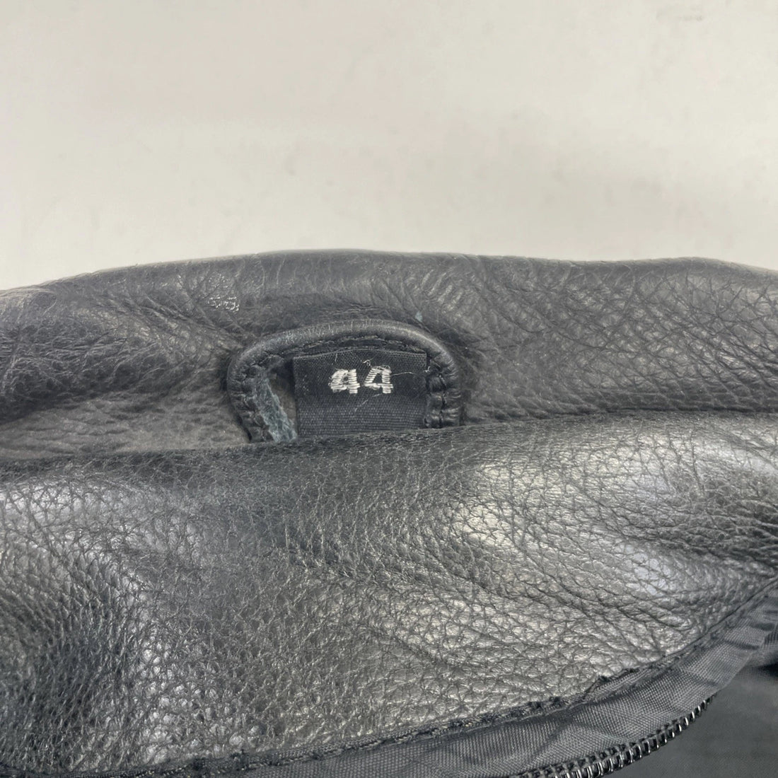 Interstate Leather Classic Motorcycle Jacket Size 44 Black