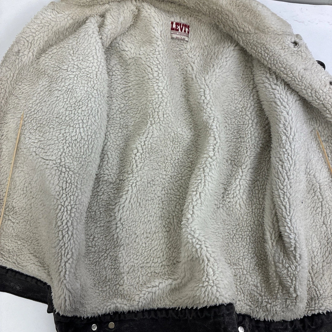 Vintage Levi's Sherpa Lined Denim Trucker Jacket Size Large