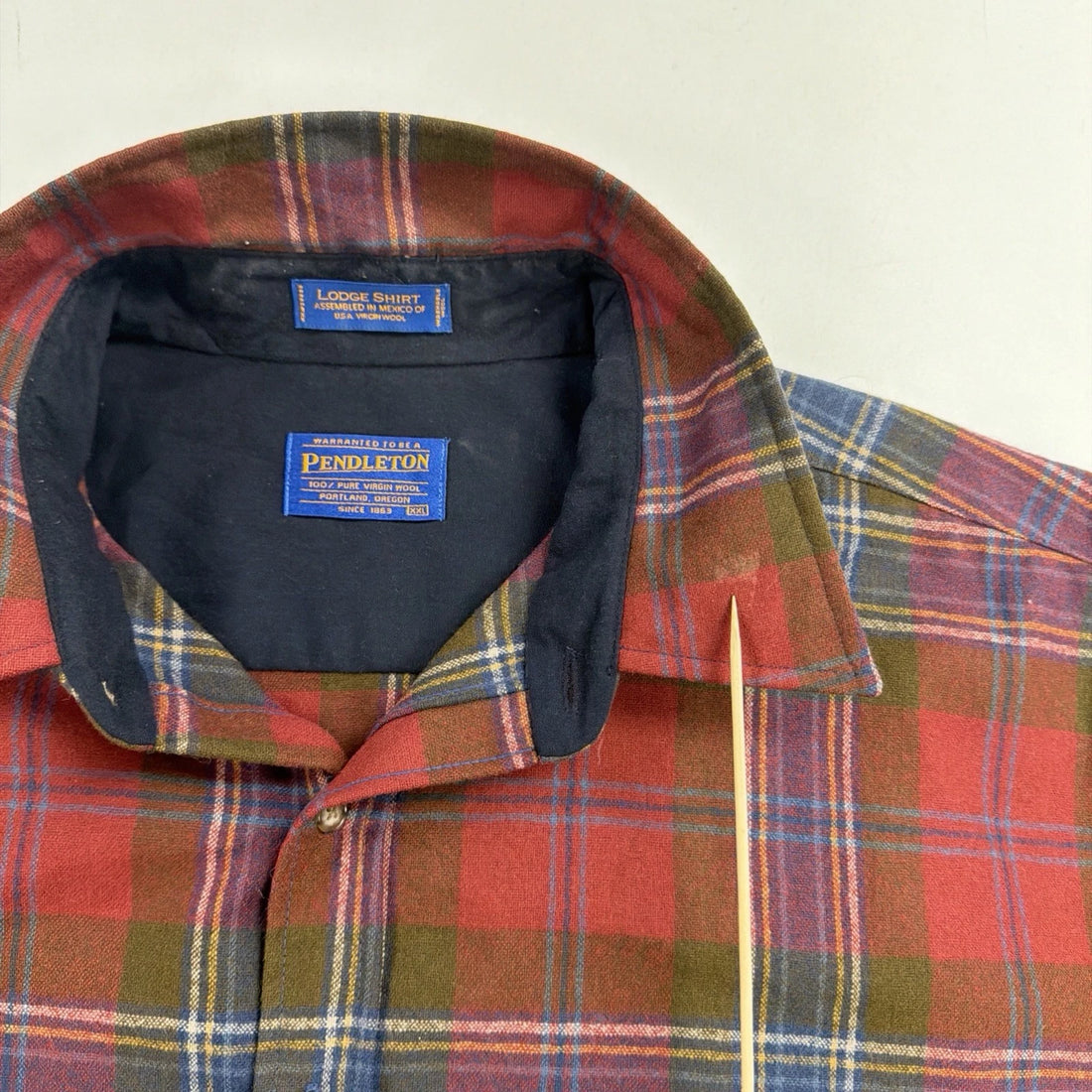 Pendleton Wool Lodge Button Up Shirt Size 2XL Plaid