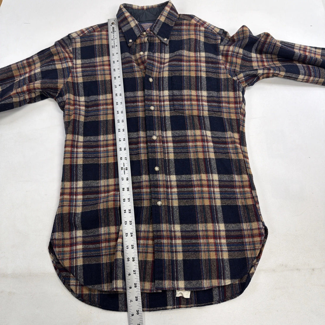 Vintage Pendleton Wool Fireside Button Up Shirt Size Small Plaid